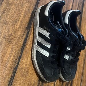 Adidas Kids Black and White Samba Sneakers